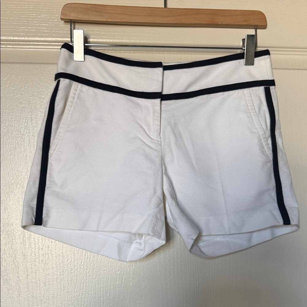 Ann Taylor White Shorts with Black Accents